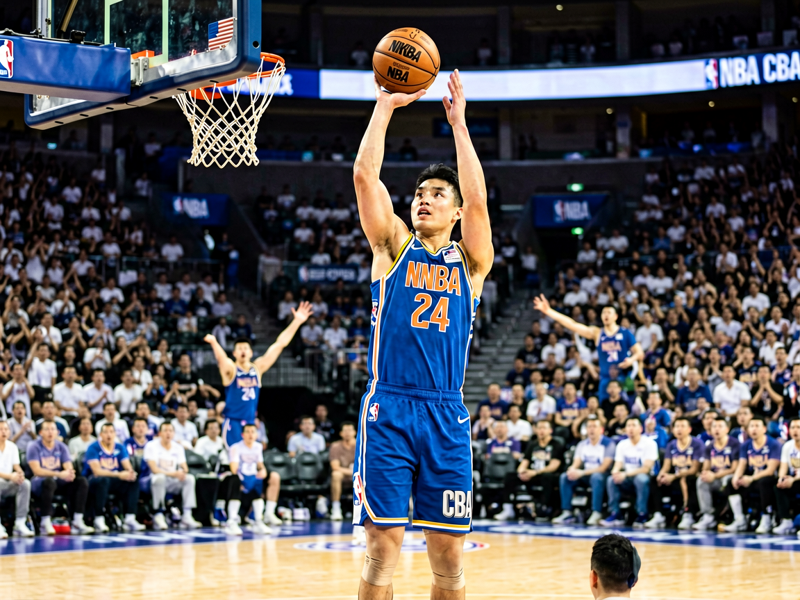NBA篮球频道：篮球场内球员投篮的精彩瞬间